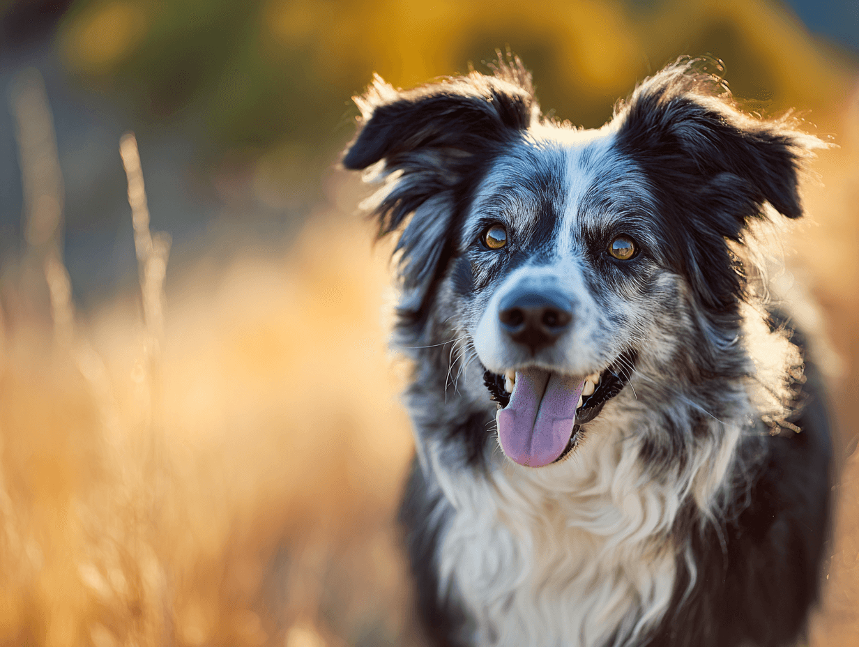 Happy dog with attorney